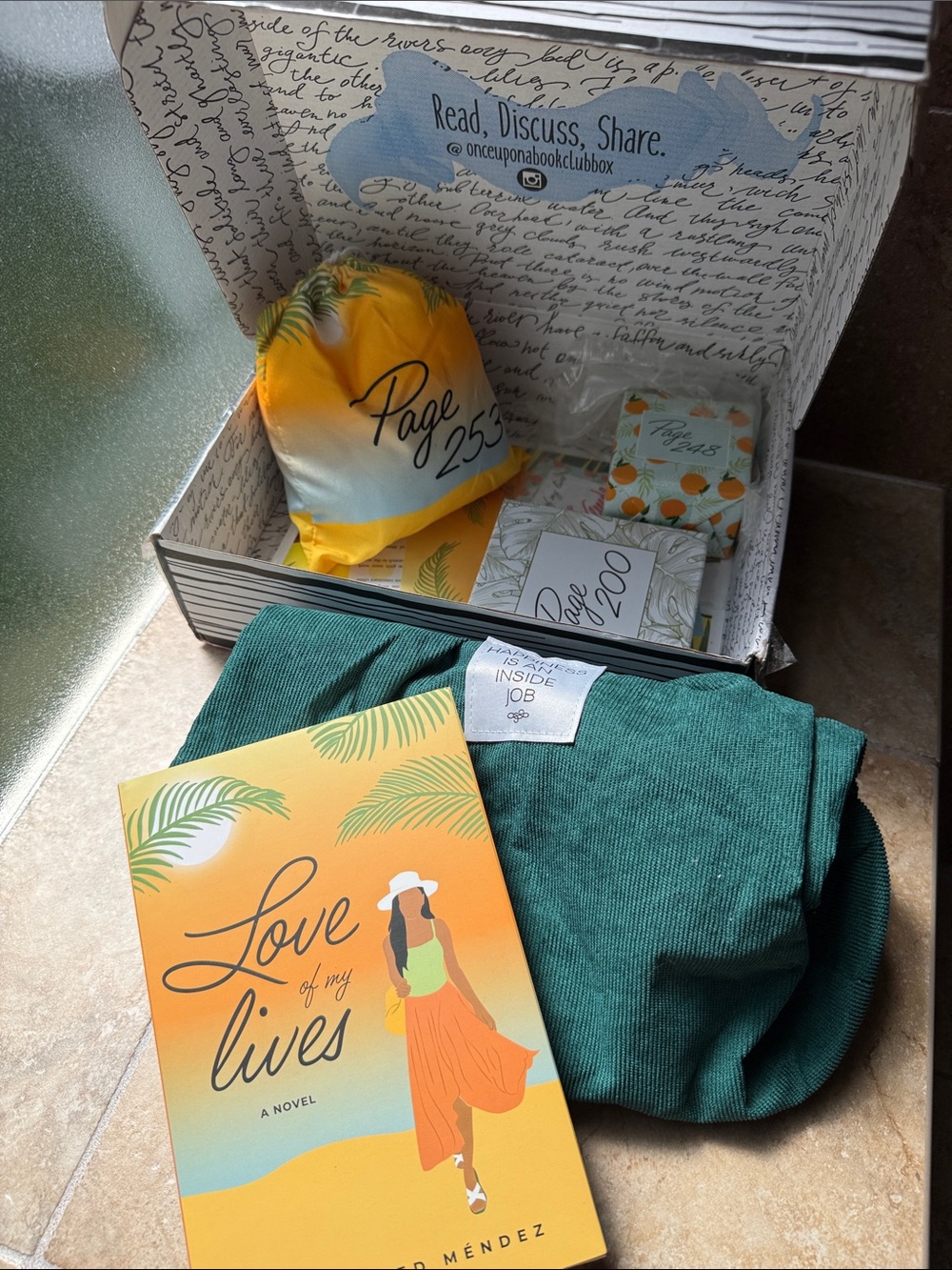 Once Upon A Book Club Box “Love Of My Lives” & 4 Corresponding Themed Gifts